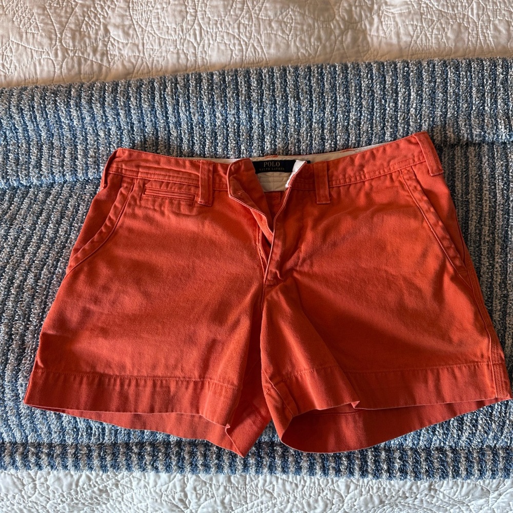 Ralph Lauren Orange Cotton Chino Shorts